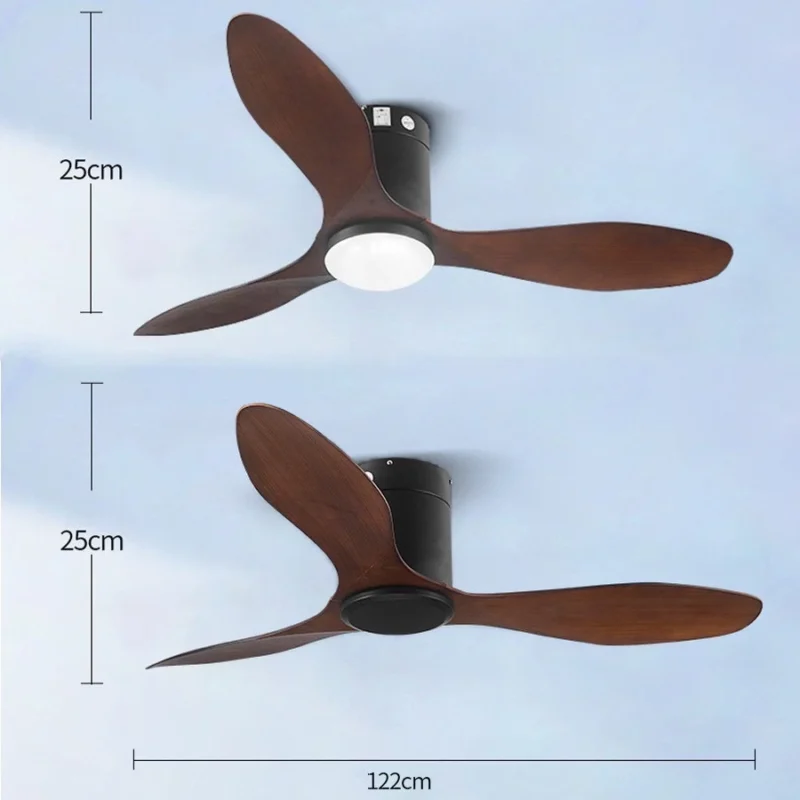 Quạt Trần 3 Cánh Cho Chung Cư Trần Thấp,Động Cơ DC 6 Tốc Độ,Thiết Kế Hiện Đại,Bảo Hành 5 Năm Mã QT-3C1